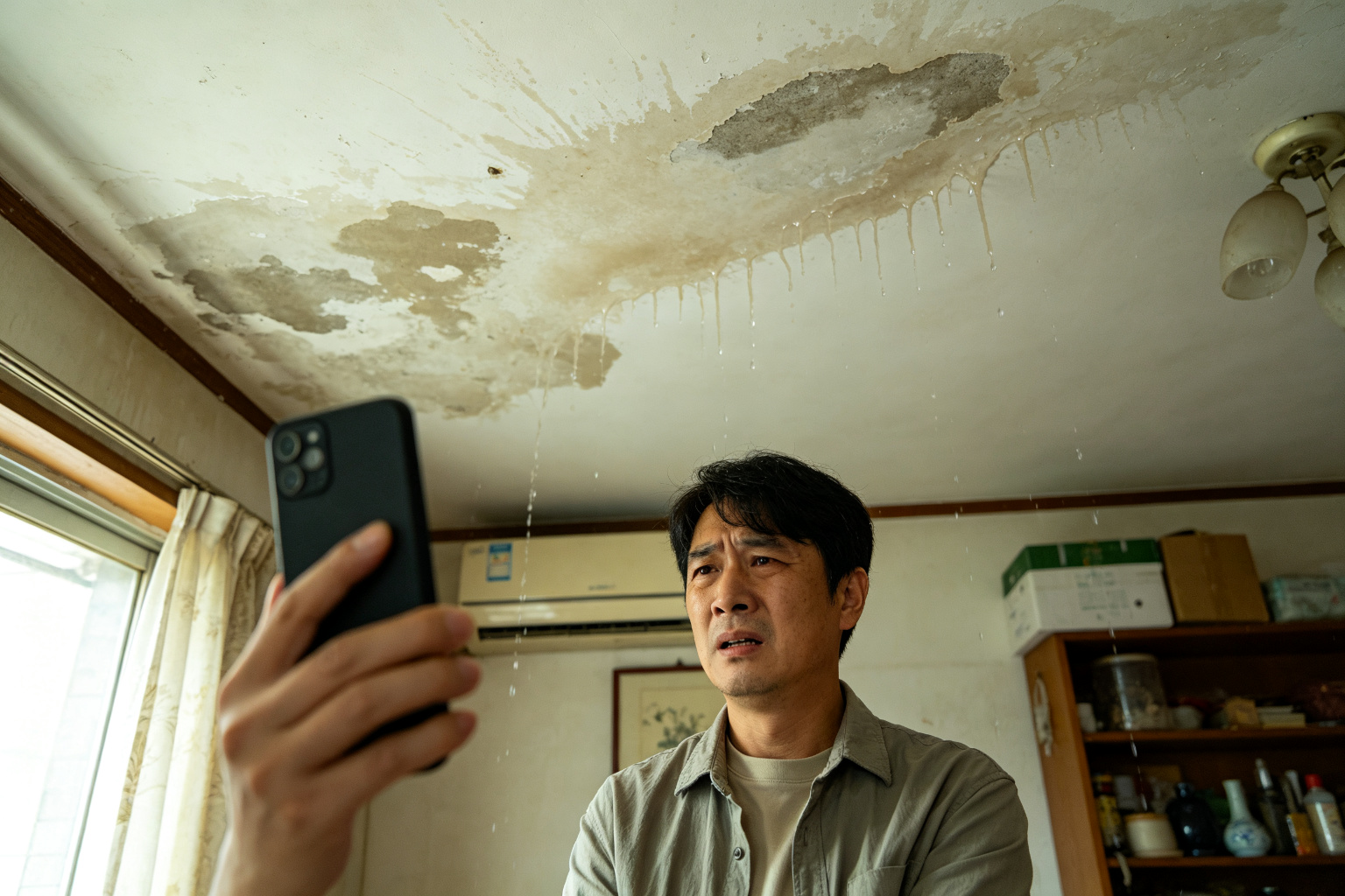 防水补漏综合施工前问题现场