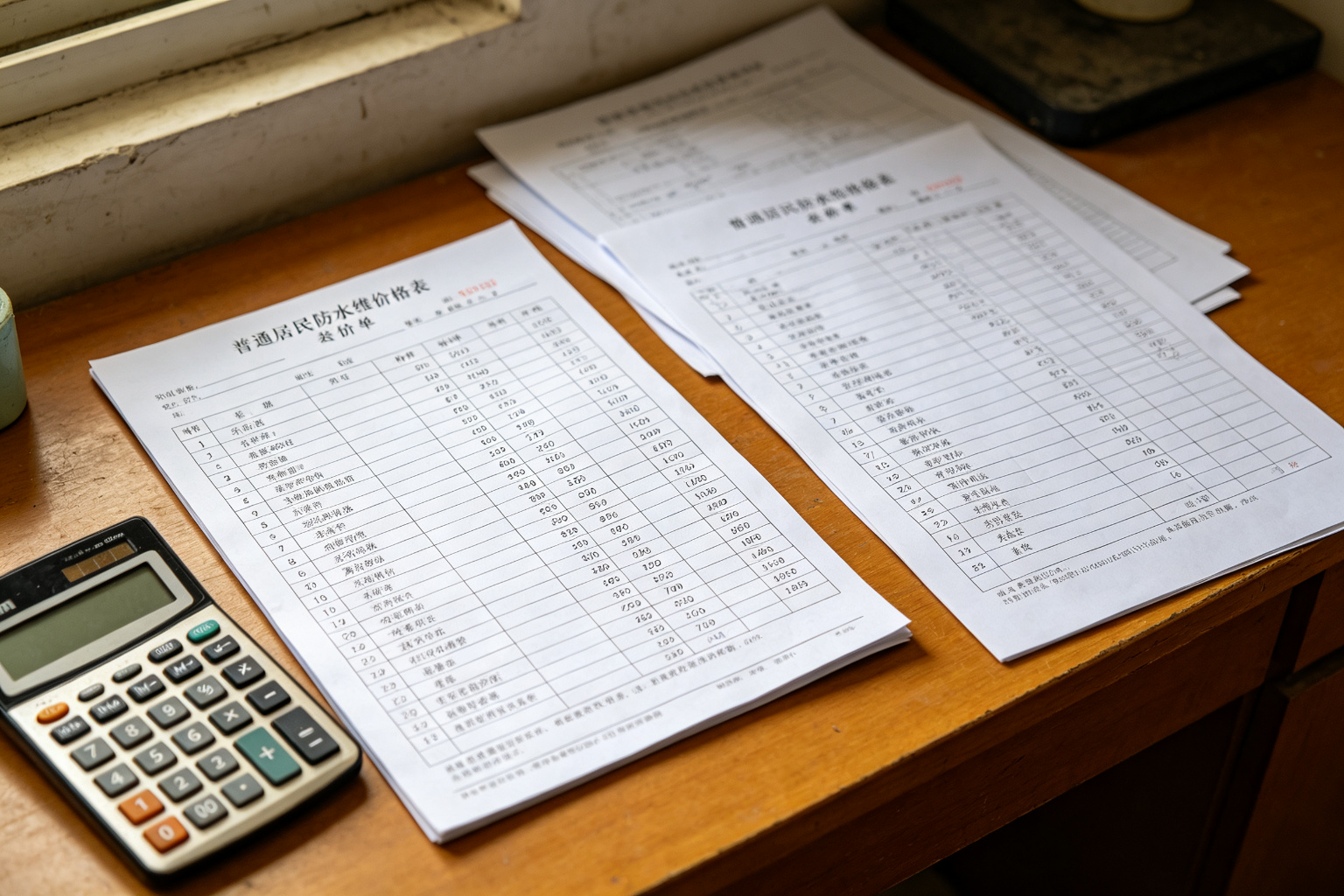 防水补漏综合施工完成效果