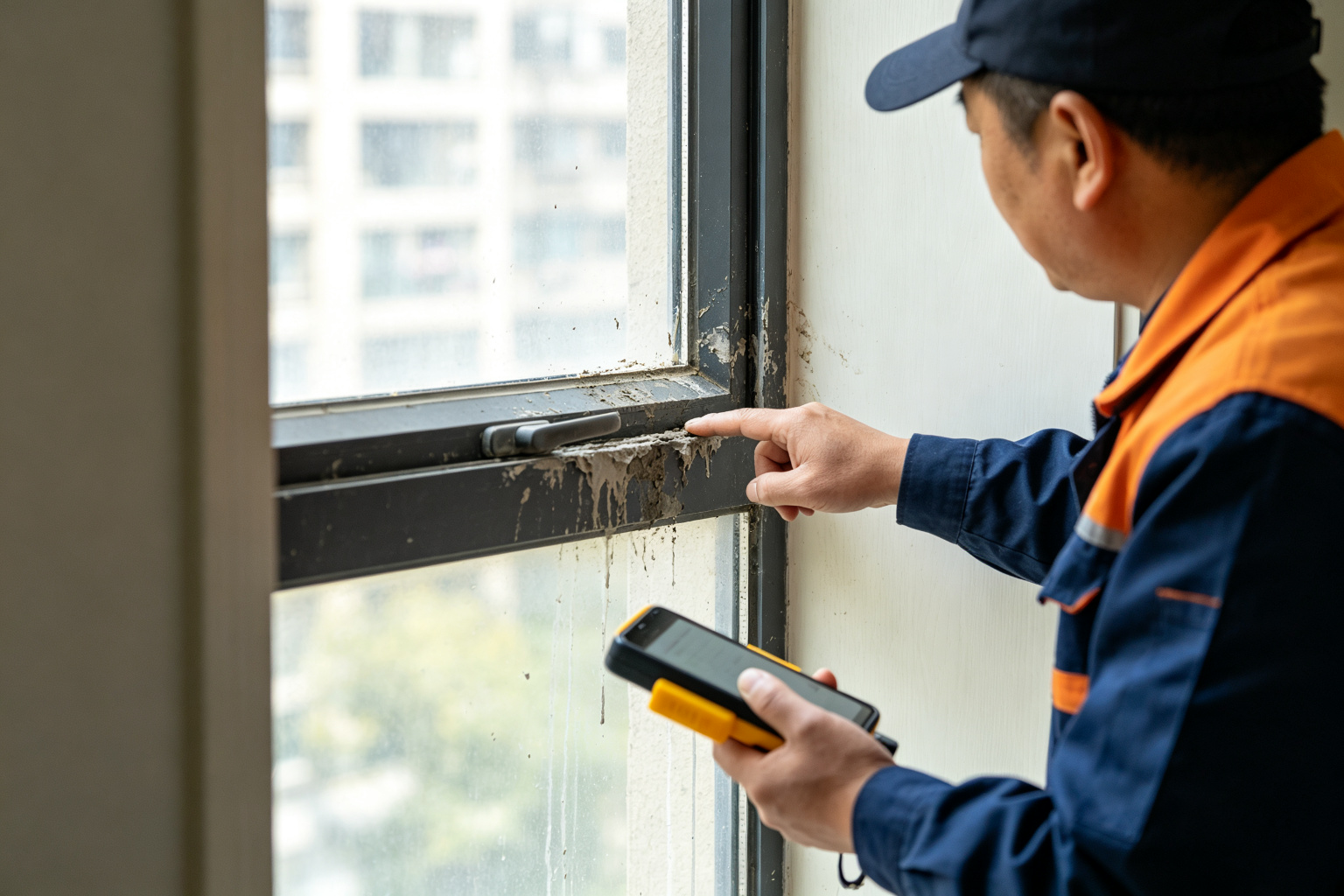 窗户飘窗防水专业施工过程