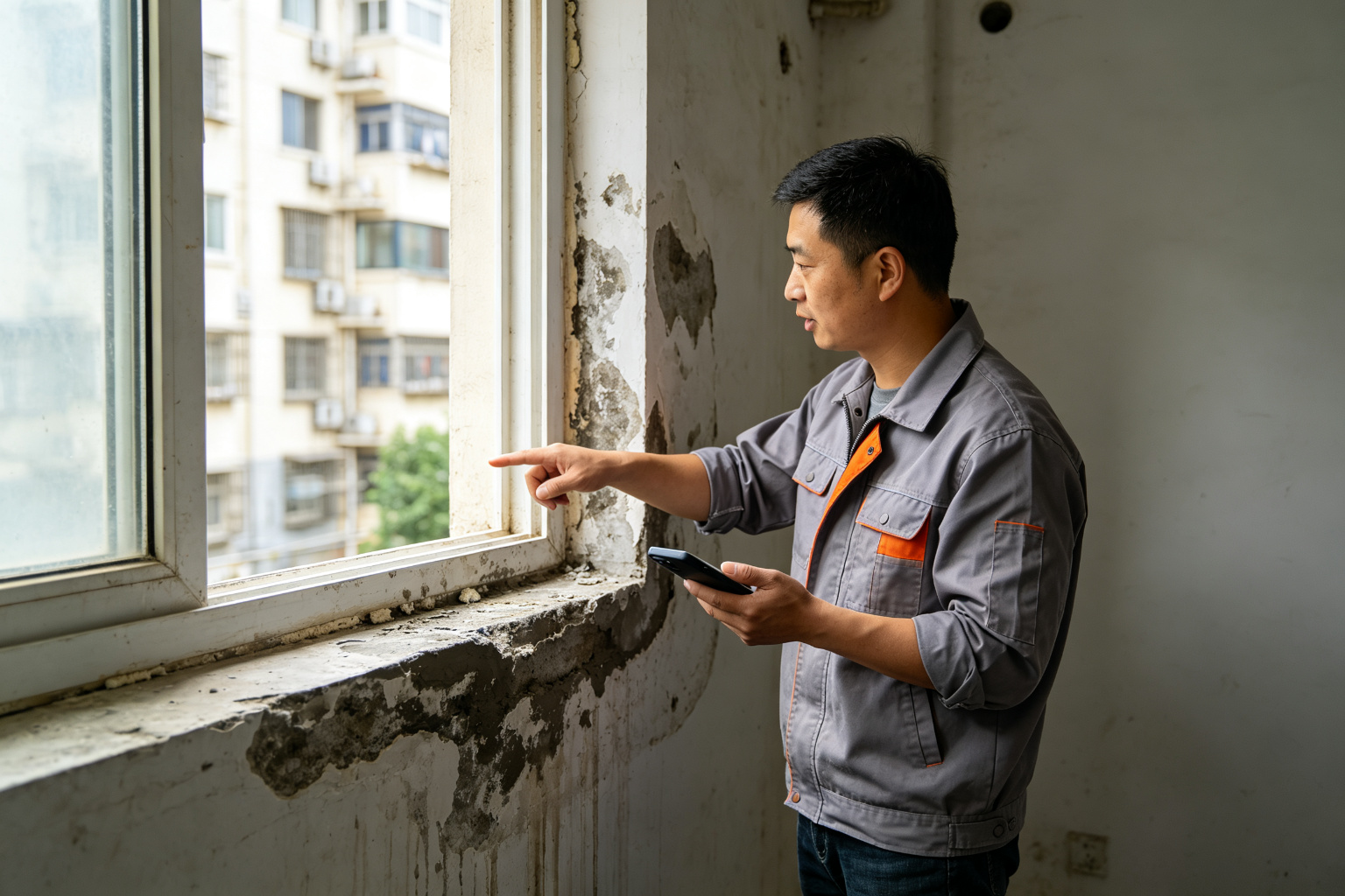 窗户飘窗防水专业施工过程